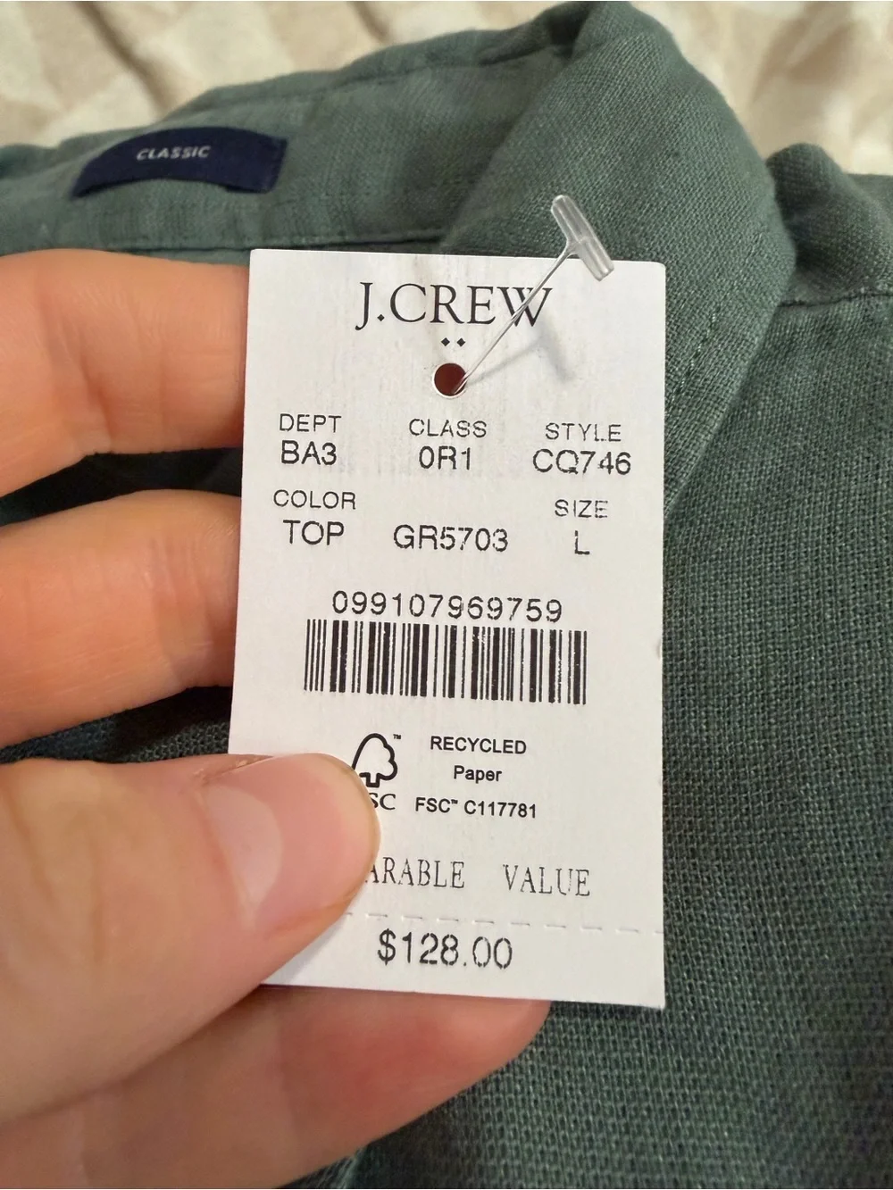 J. Crew classic fit